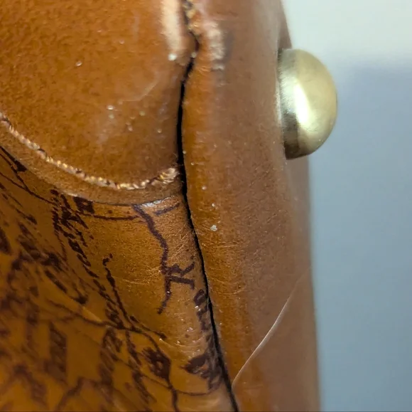 Patricia Nash Tote Drawstring Whitney English Garden Map British Tan - Picture 6 of 15